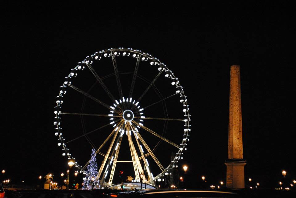 Paris by night - Ferris Wheel and Obelisk of Luxor