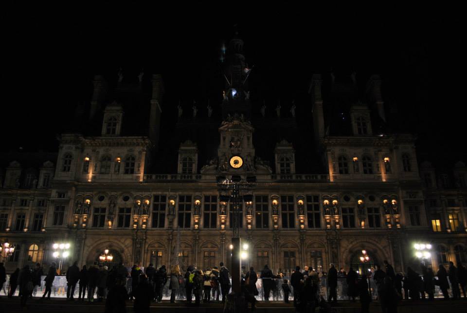 Paris by night - Paris City Hall or Hôtel de Ville