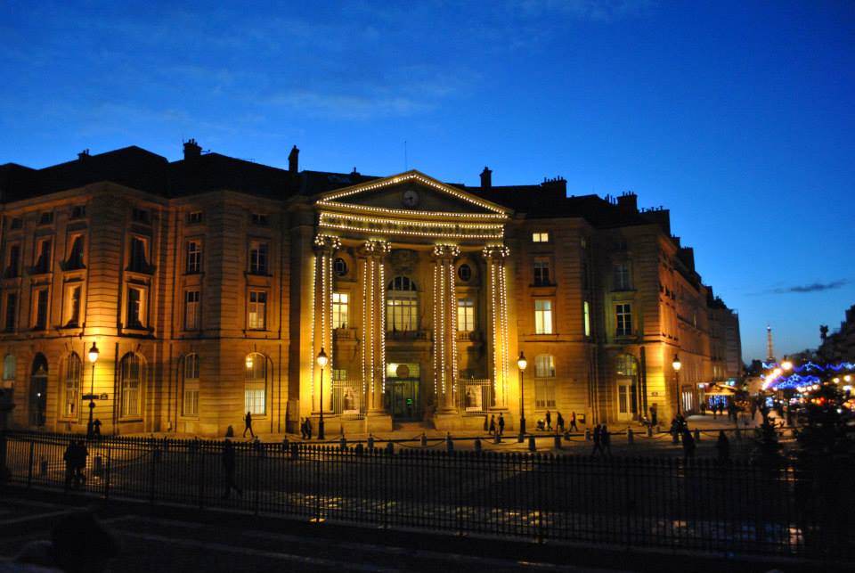 Paris by night - The 5th Arrondissement Town Hall in the Latin Quarter