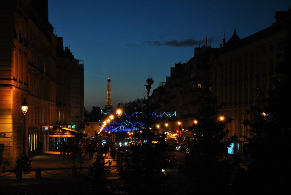 Paris by night - The Eiffel Tower in the background