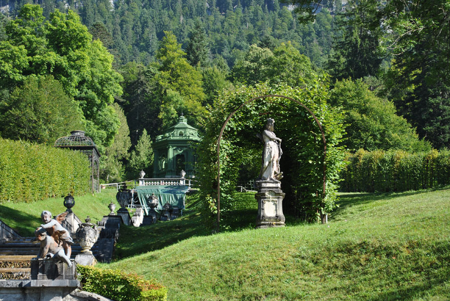 Linderhof Palace - Music Pavilion at the top of the waterfall