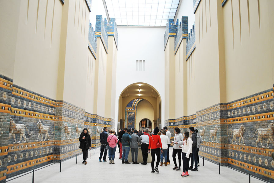 Processional Way of Babylon - view from the temple of Marduk to the Ishtar Gate