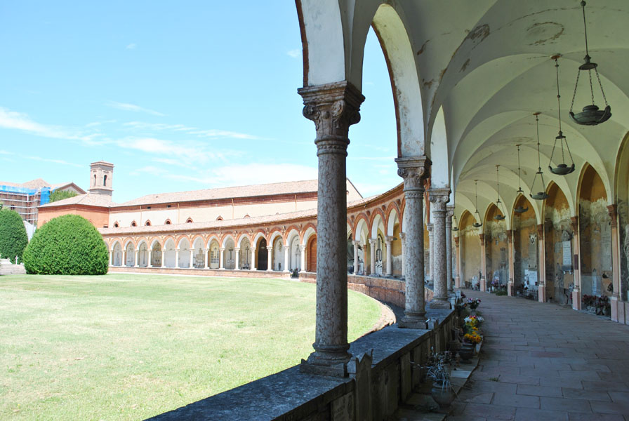 Decorated porticoes of the Certosa Cemetery in Ferrara