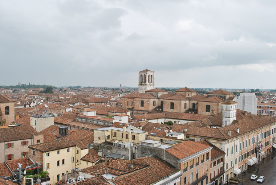 Panoramic view from the Lion's Tower in Este Castle, Ferrara