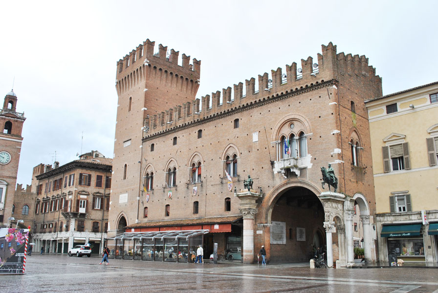 The Estense Ducal Palace or Palazzo Municipale in Ferrara